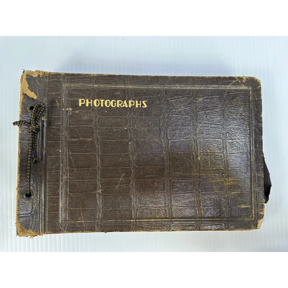 Vintage Family Photo Album Black & White Photographs Snapshot Collection Antique
